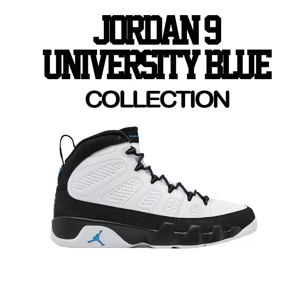 Retro 9 University Blue Shirt - Bullface - Carolina Blue