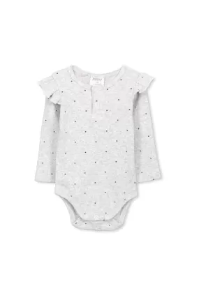 Rib Bubbysuit - Silver Marle (Milky Baby)