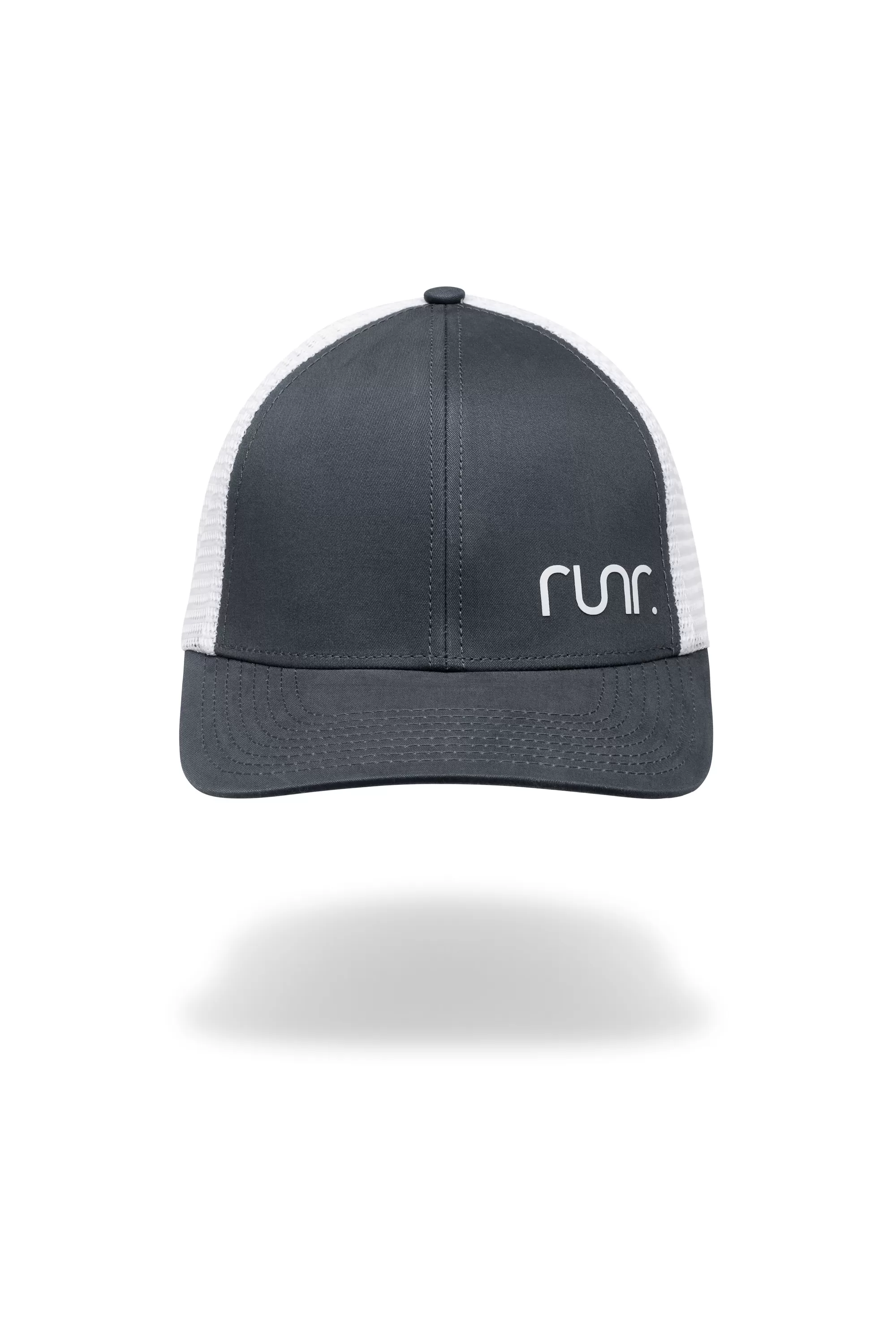 Runr Two Tone Retro Trucker Hat - Charcoal & White