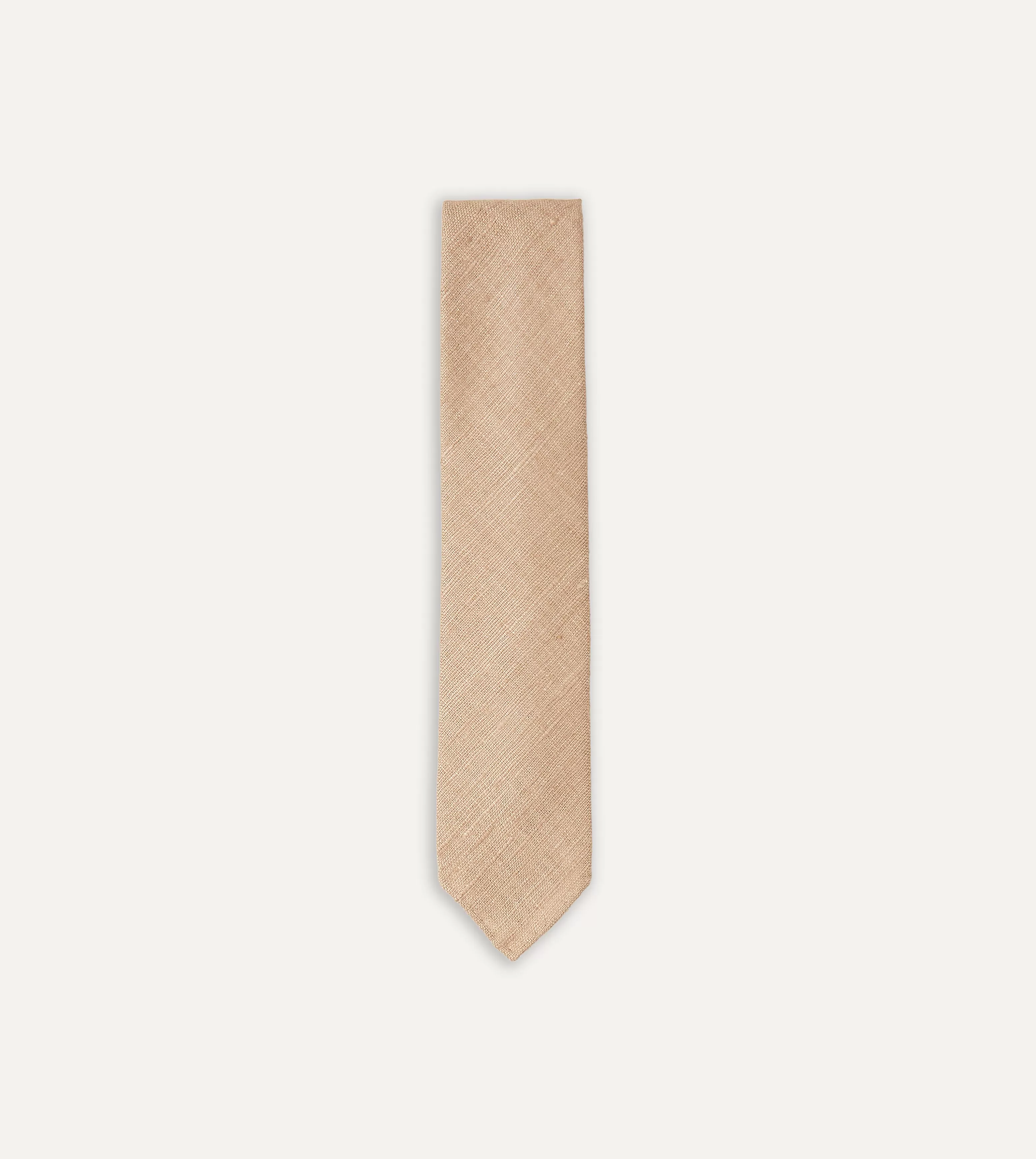 Sand Tussah Hand Rolled Silk Tie