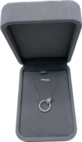 Say It With Diamonds Metallic Double Circle Of Life Necklace One Size