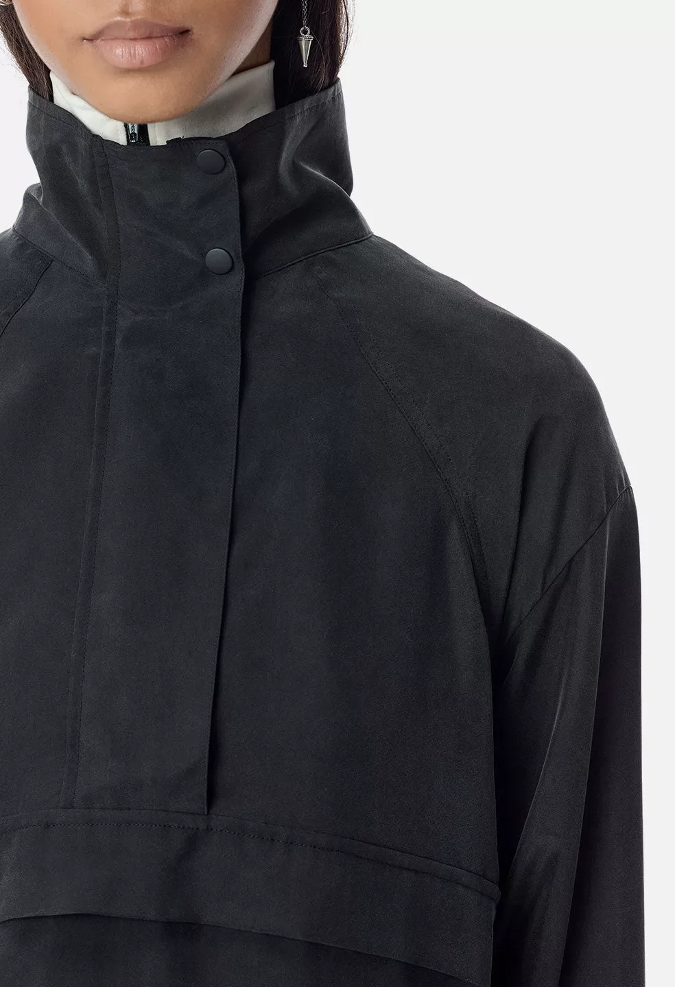 Silk Sail Half Zip Pullover / Black