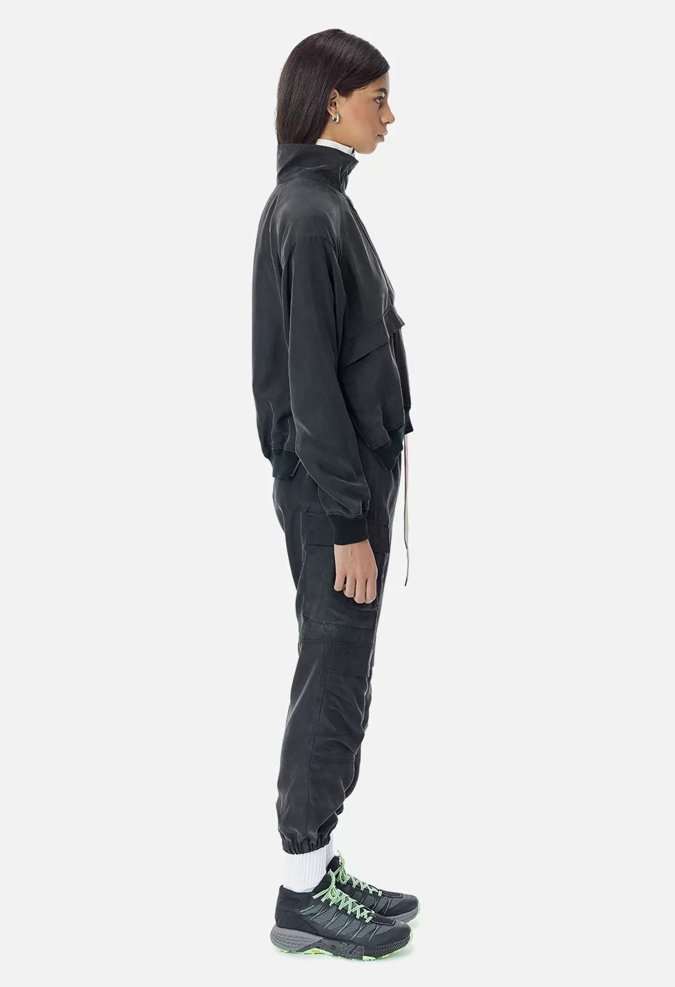 Silk Sail Half Zip Pullover / Black