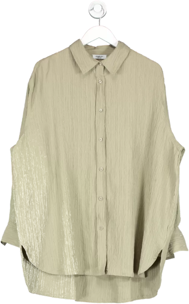 SimplyBe Green Textured Button Down Shirt UK 18