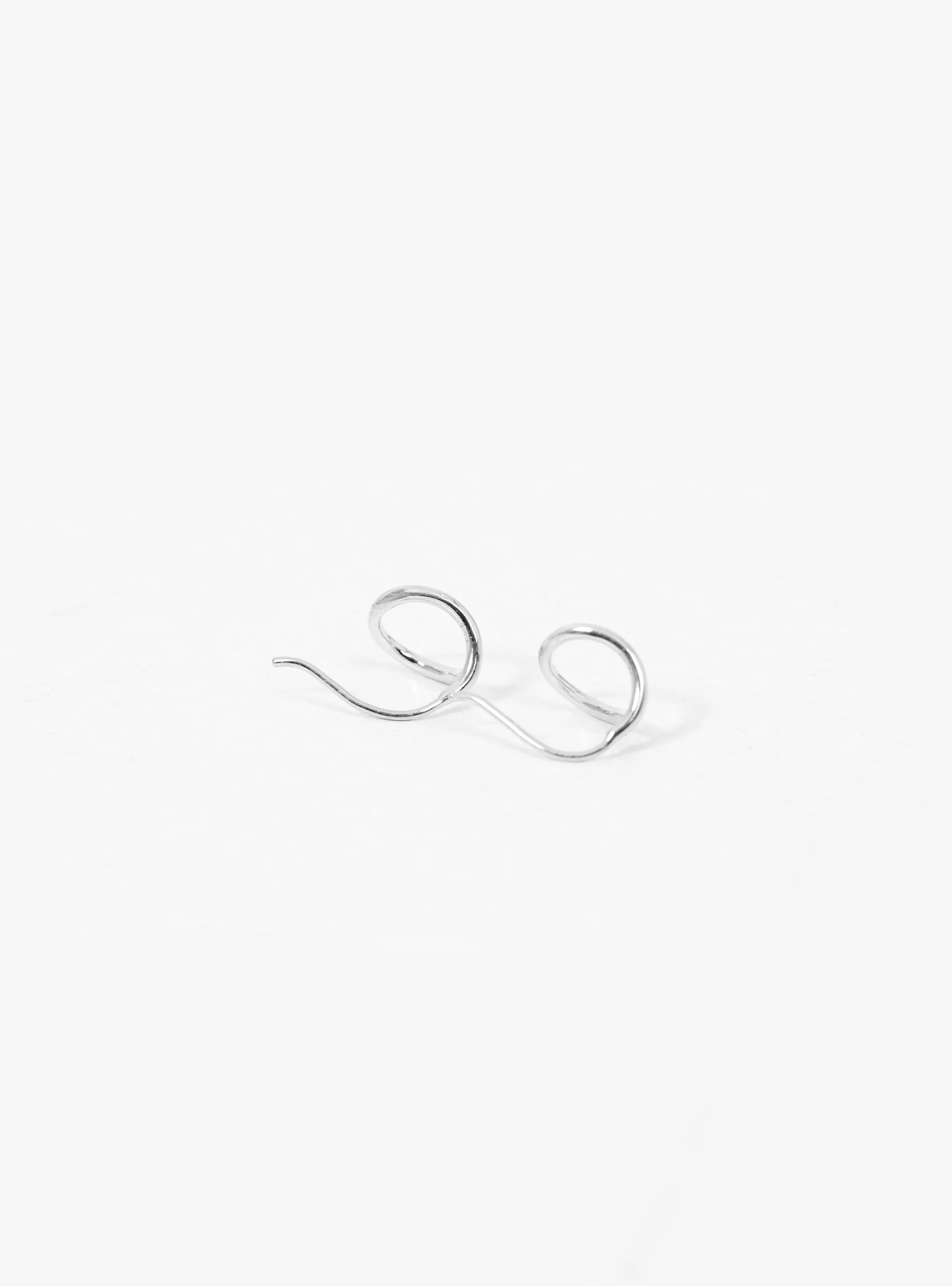 Small Link Silver Earrings