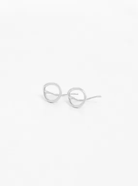 Small Link Silver Earrings