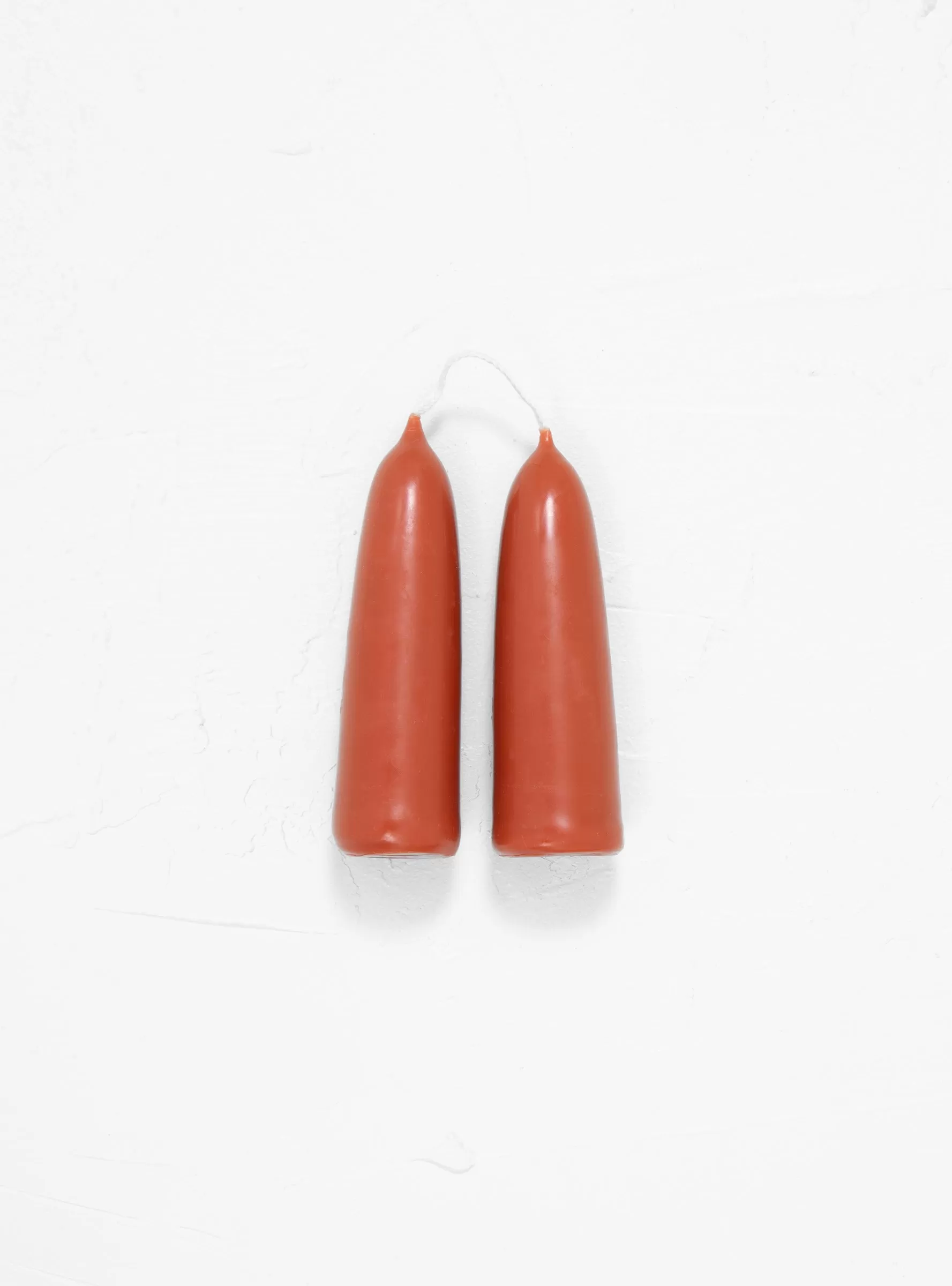 Stubby Candle Pair Barberry Red