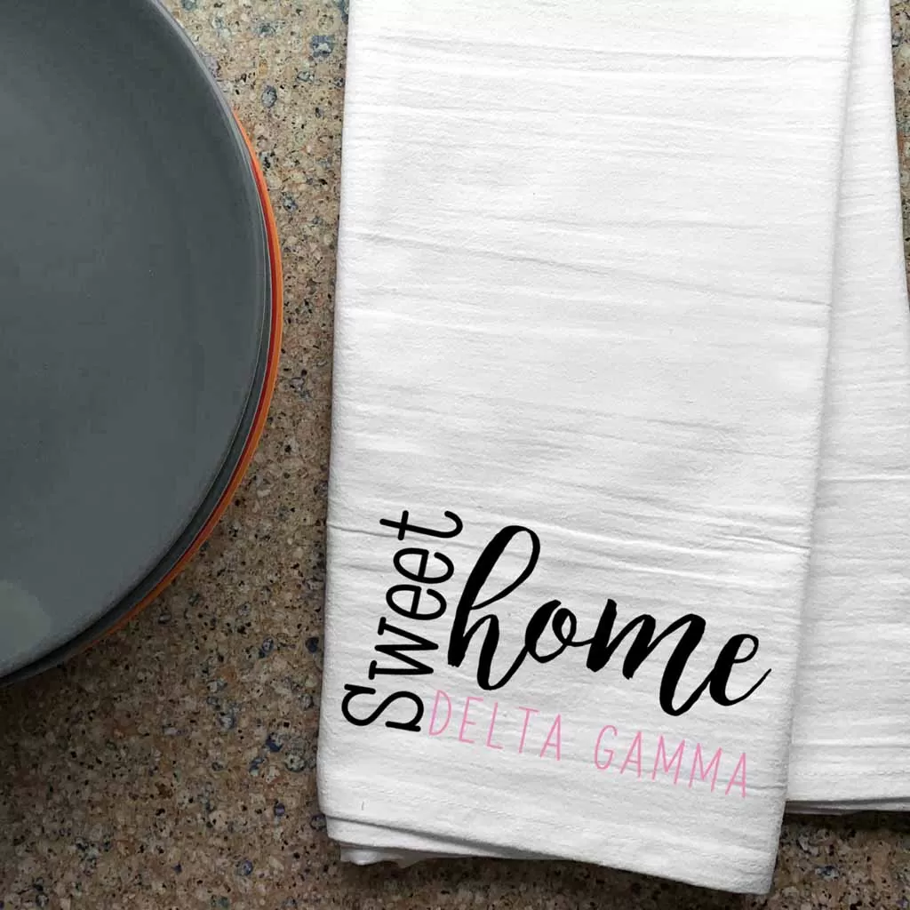 Sweet Home Delta Gamma Sorority Kitchen Towel