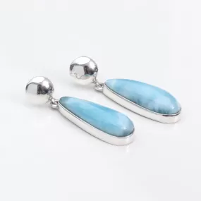 Teardrop Larimar Earrings Eliza