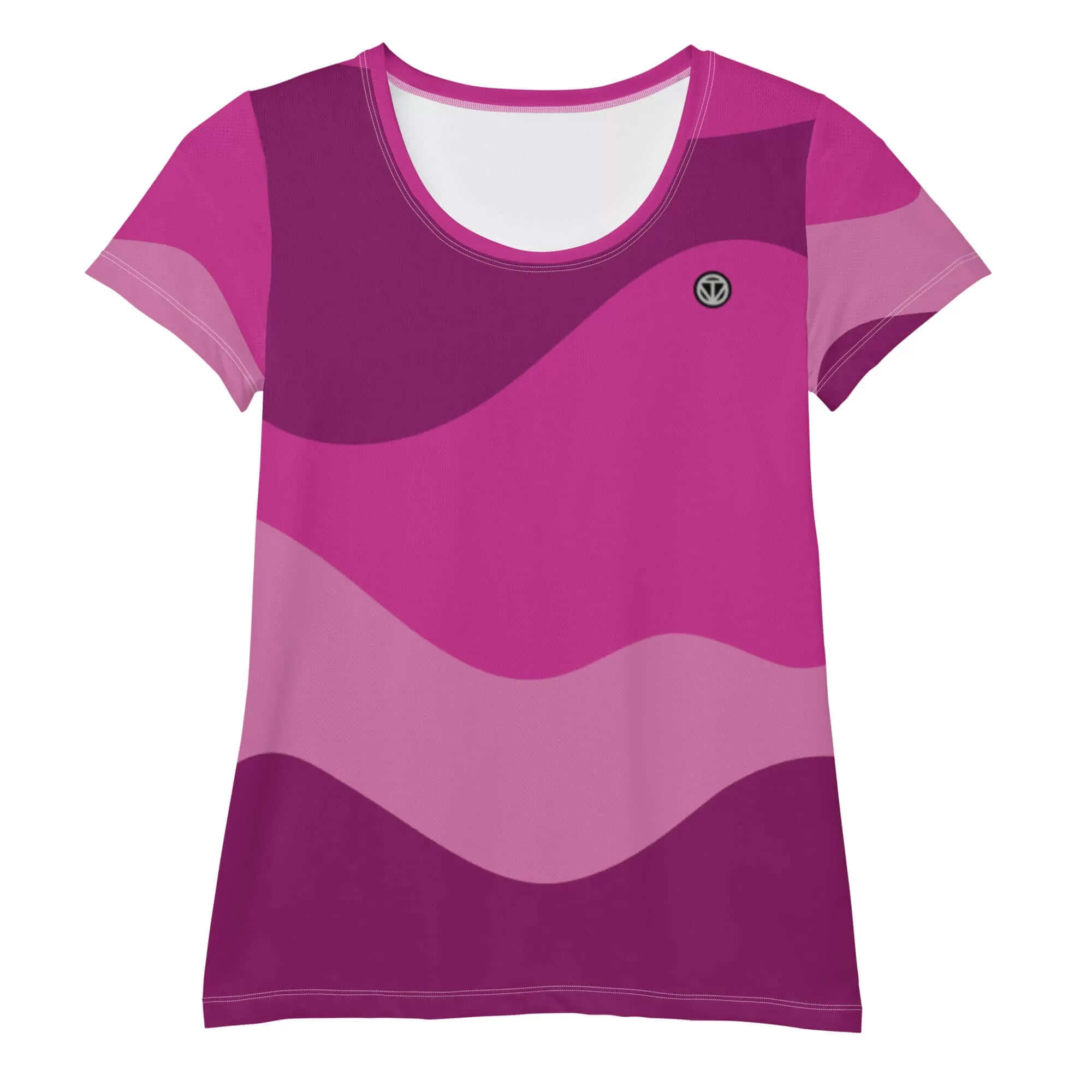 TOV Damen Sport T-Shirt ABSTRACT (Pink)