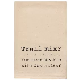 Trail Mix Philosophy: Natural Cotton Tea Towel - 'M&M's with Obstacles