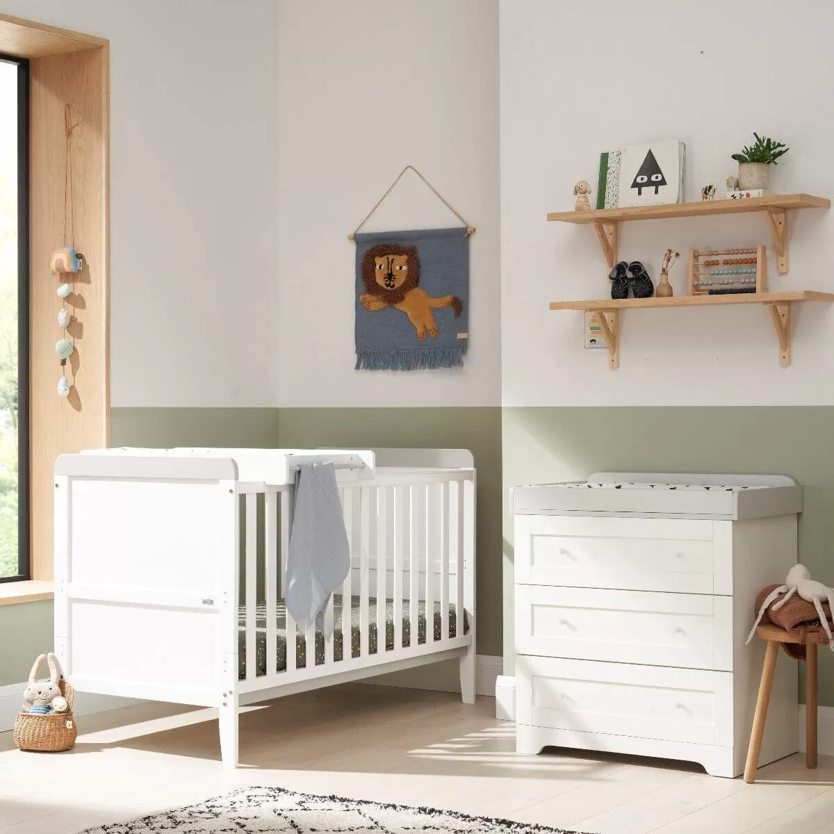 Tutti Bambini Rio 2 Piece Room Set - White/Dove Grey