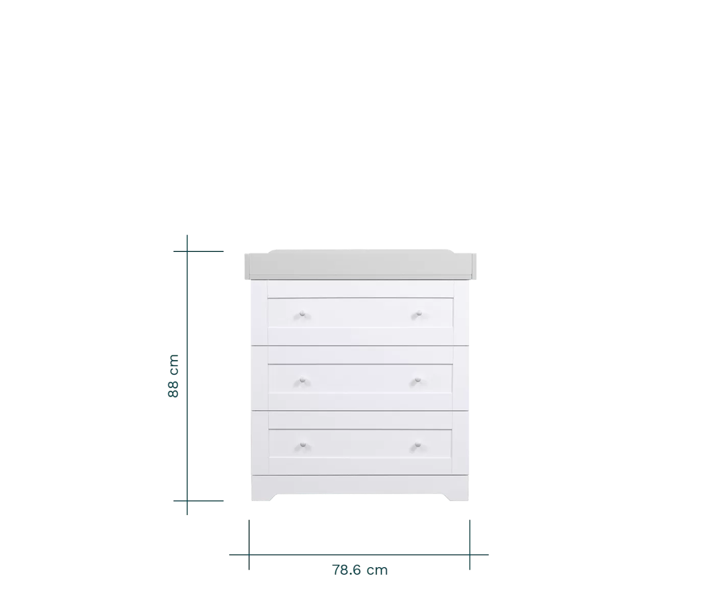 Tutti Bambini Rio 2 Piece Room Set - White/Dove Grey