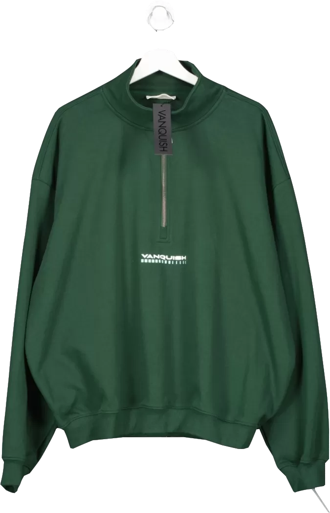 Vanquish Green Better Than Yesterday Half Zip Pullover UK XL