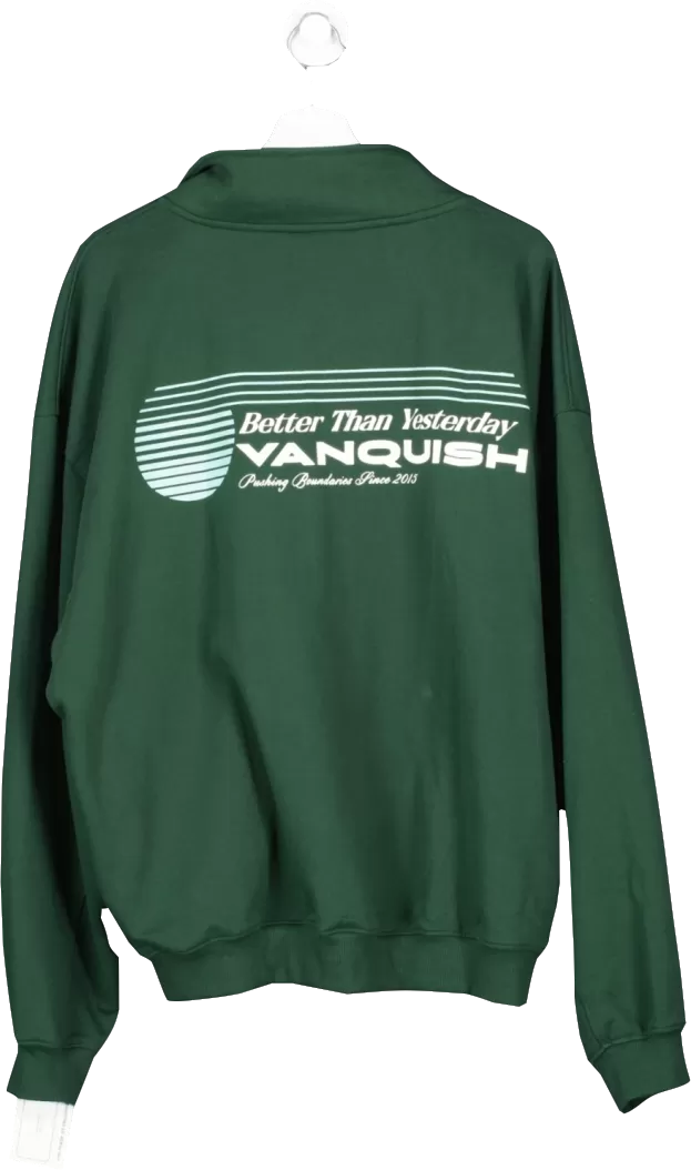 Vanquish Green Better Than Yesterday Half Zip Pullover UK XL