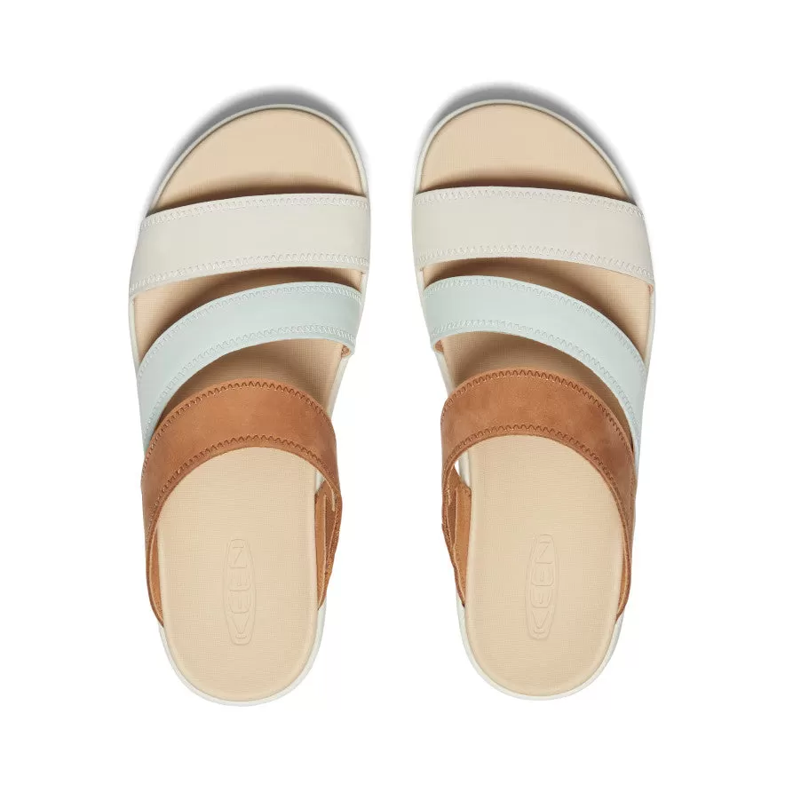 Women's Ellecity Slide  |  Natural Leather/Clearly Aqua